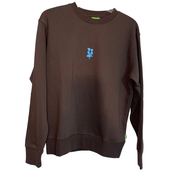 NWT HUF WORLDWIDE MEGABLAST CREWNECK CHOCOLATE BROWN. Size Medium - Picture 1 of 6